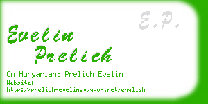 evelin prelich business card